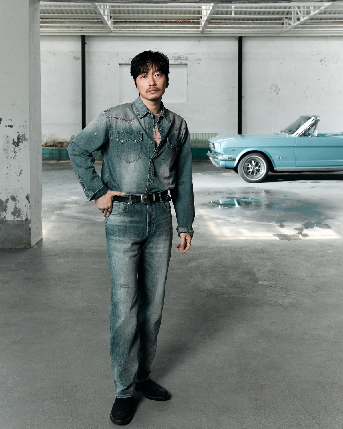 BUCKAROO campaign look featuring premium vintage denim