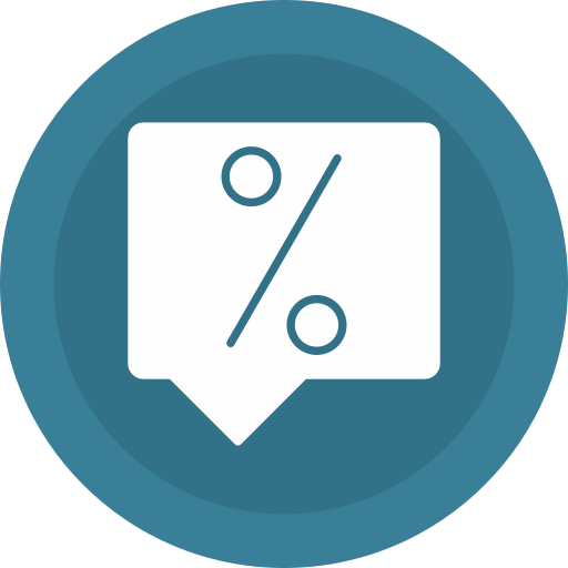 Employee discount benefit icon